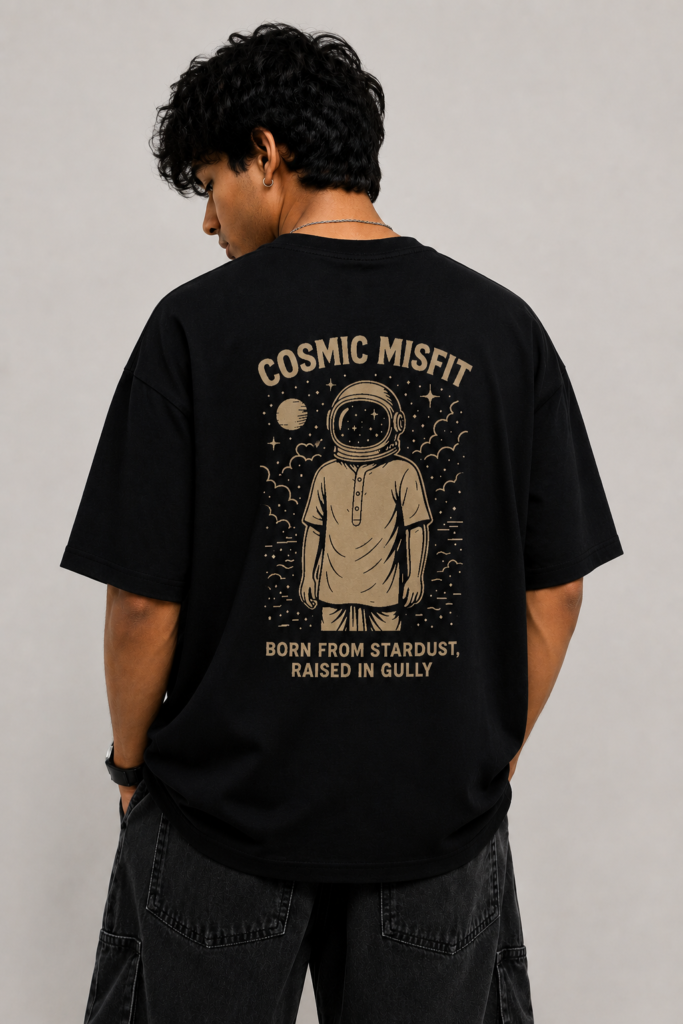 Cosmic Misfit Oversized Graphic T-Shirt | Streetwear Tee