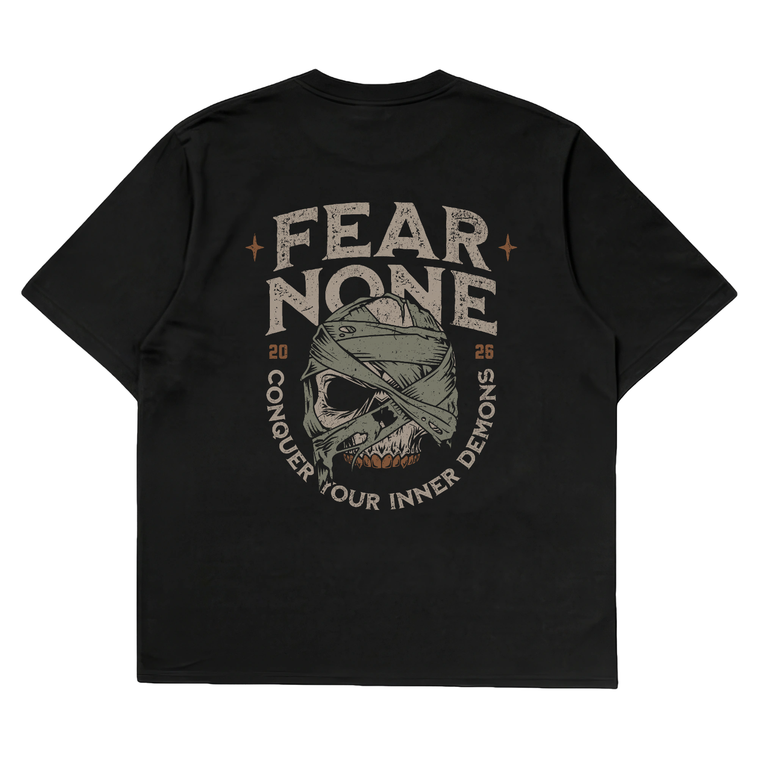 Fear None Oversized T-Shirt — Dhakkan consciousness print