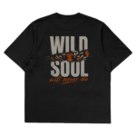 Wild Soul oversized graphic t-shirt — Dhakkan black heavyweight cotton back print
