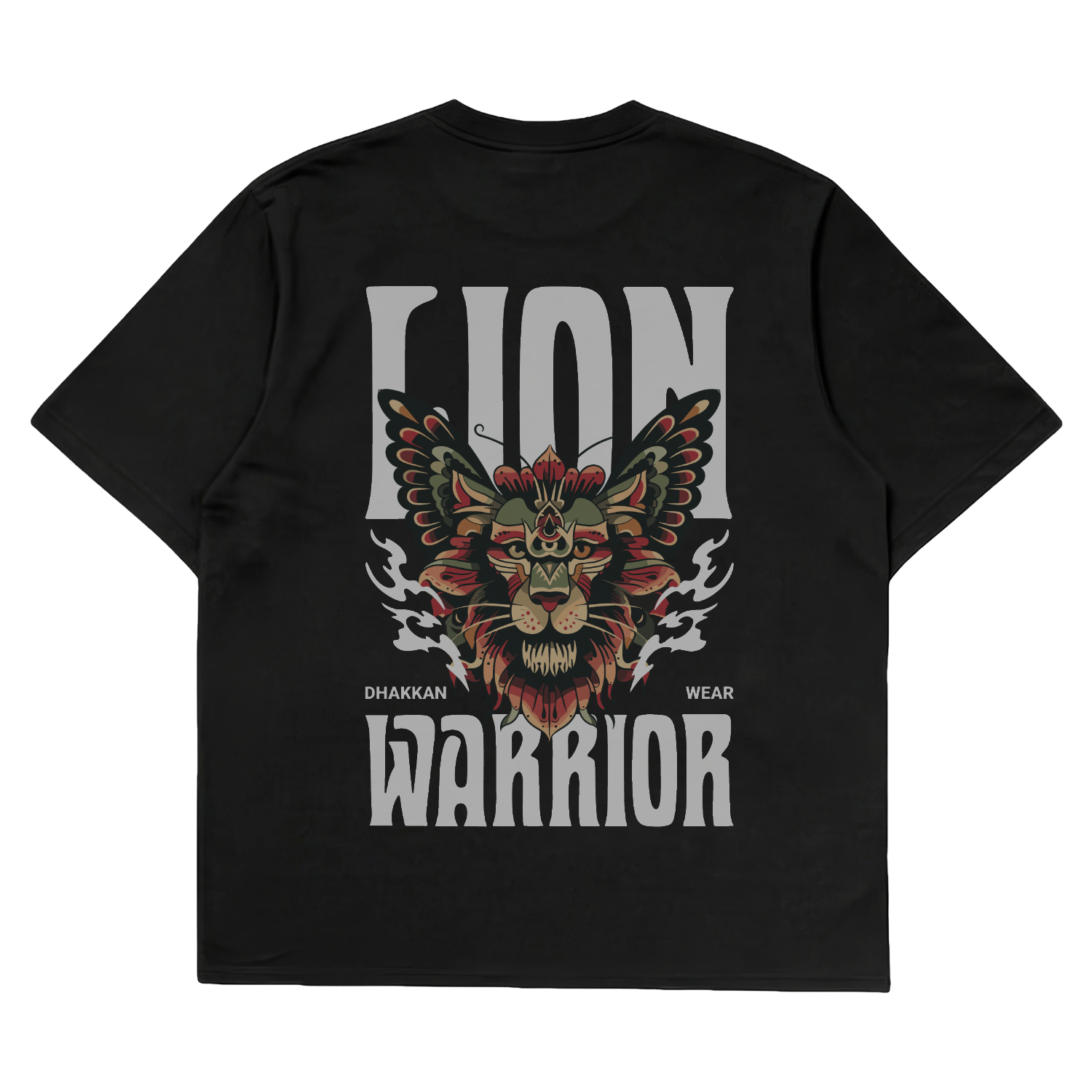 Lion Warrior Oversized T-Shirt — Dhakkan consciousness print